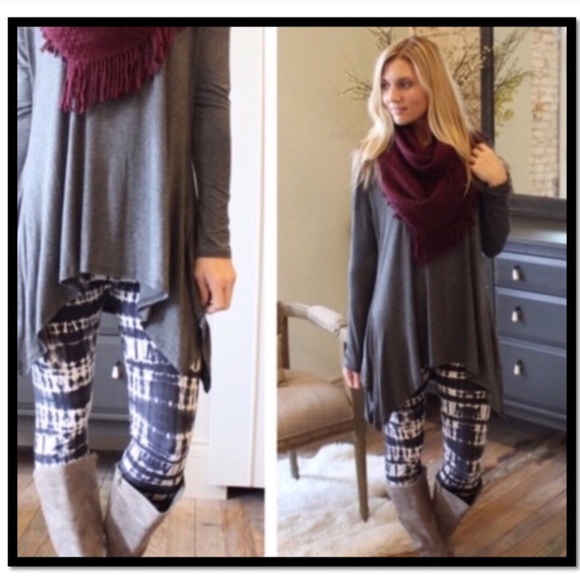 Infinity Raine Pants - Dark Grey & Navy Tie Dye Soft Leggings- Last Pair